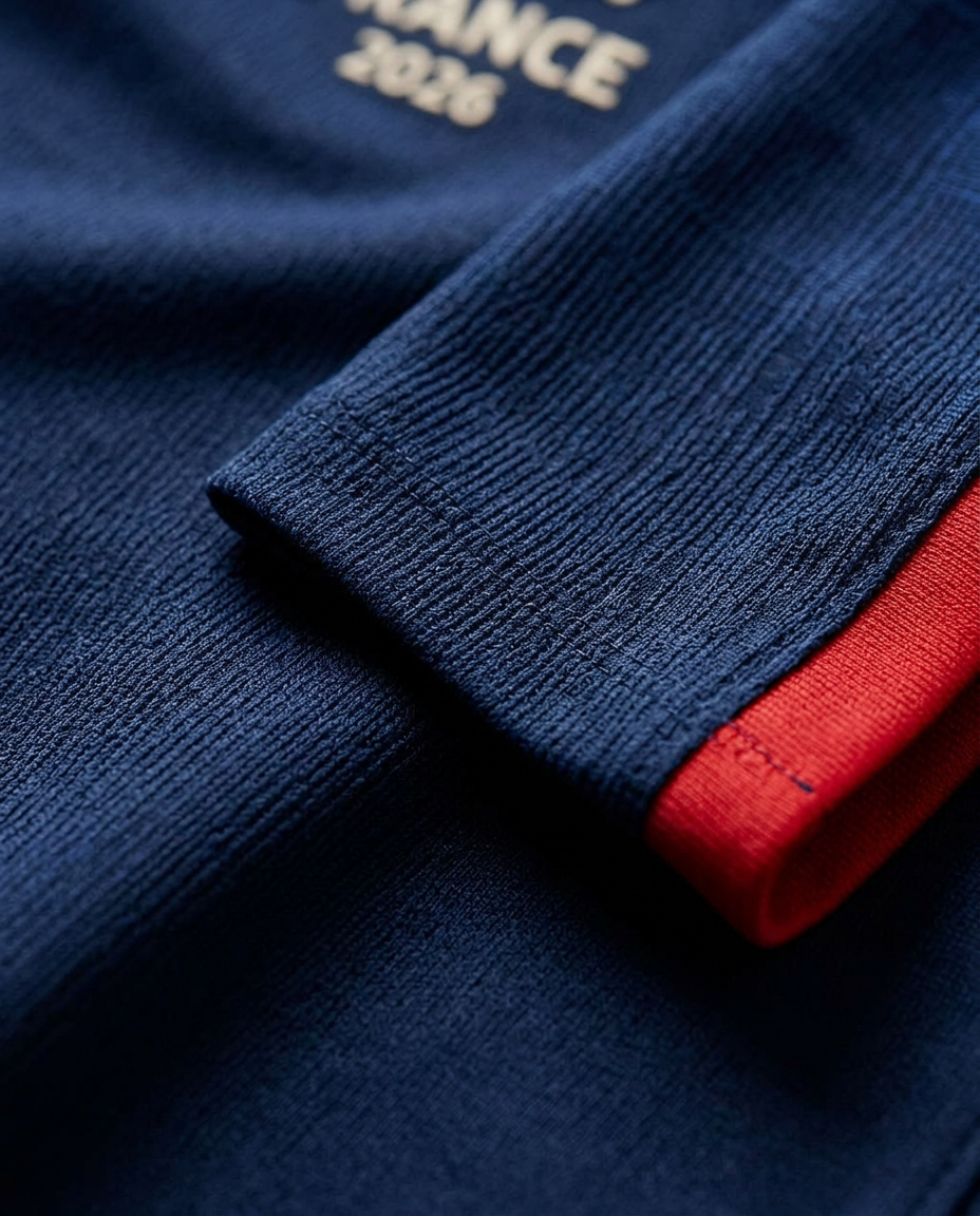 Camisa França 2026 — Detalhe do tecido